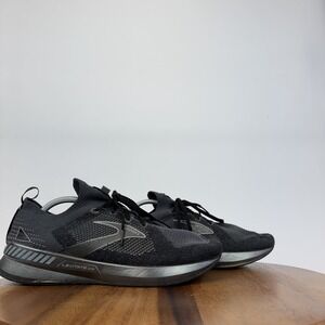 Mens Brooks Levitate GTS Black Knit Athletic Running Sneakers Shoes Size 10.5 D